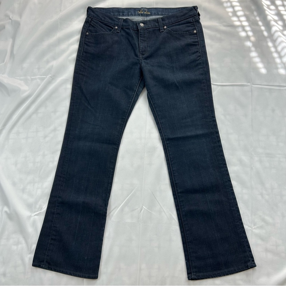 Old Navy Dark Blue low rise bootcut stretch Women's Jeans